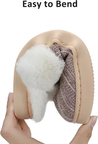 Miniatura 6 de NineCiFun Pantuflas cómodas de casa para mujer, de espuma viscoelástica, mullidas, para interiores, exteriores, antideslizantes, para el hogar