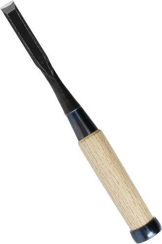 KAKURI Cincel de mortaja japonés para carpintería 1/2" (12 mm), fabricado en Japón, cincel de madera Oire Nomi, hoja de acero japonés de alto