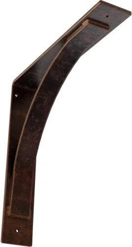 Miniatura 98 de Soporte de acero Morris de 3 pulgadas de ancho x 6 pulgadas de profundidad x 6 pulgadas de alto, latón envejecido