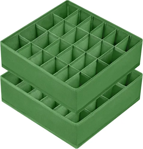 Miniatura 13 de Joyoldelf Organizador de cajones para calcetines, organizador de ropa interior, organizador de 16 celdas de tela, cajas de almacenamiento para Gris
