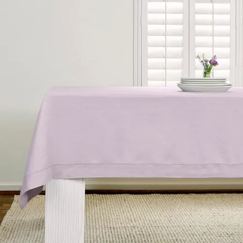 Miniatura 15 de Solino Home Mantel de lino azul polvoriento, 60 x 120 pulgadas, mantel de lino 100% puro con vainica para mesas rectangulares, dobladillo clásico