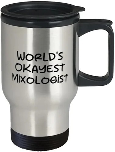 Miniatura 2 de Hermosos regalos de mixólogo, mixólogo más bueno del mundo, taza de viaje de amor para compañeros de trabajo de compañeros de trabajo, suministros