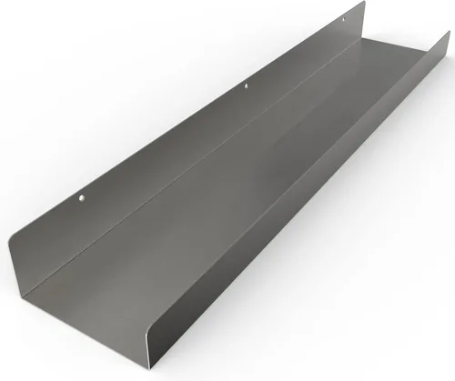 Miniatura 9 de Estante de pared de metal flotante hecho en Estados Unidos, repisa para fotos, acero fabricado en Estados Unidos, estante industrial resistente