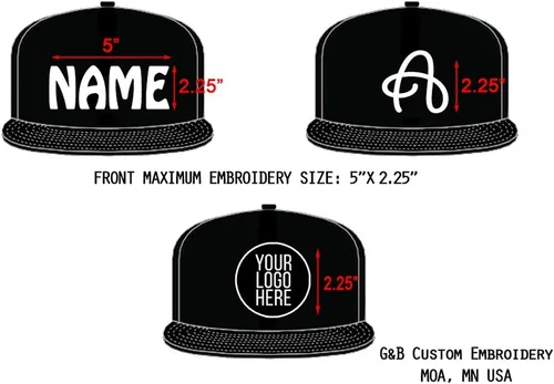 Miniatura 4 de Yupoong Sombrero personalizado. 6089M Snapback. Bordado. Coloque su propio diseño o logotipo de la empresa (negro), Negro