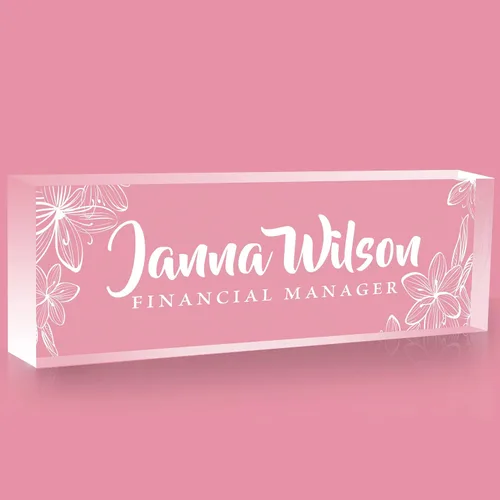 Miniatura 38 de Placa de nombre de escritorio personalizada, placas de identificación acrílicas personalizadas para escritorio, accesorio de oficina para mujeres