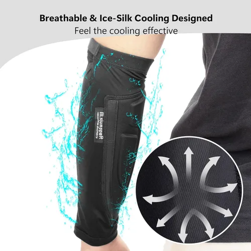Miniatura 4 de Protector de brazo de tiro con arco, manga de enfriamiento para brazo con cobertura completa, diseño de antebrazo para mano derecha izquierda