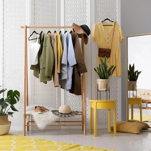 Miniatura 8 de ManGotree Perchas de terciopelo con gancho dorado giratorio de 360°, perchas de fieltro antideslizantes para trajes, colgador de ropa ultra delgado