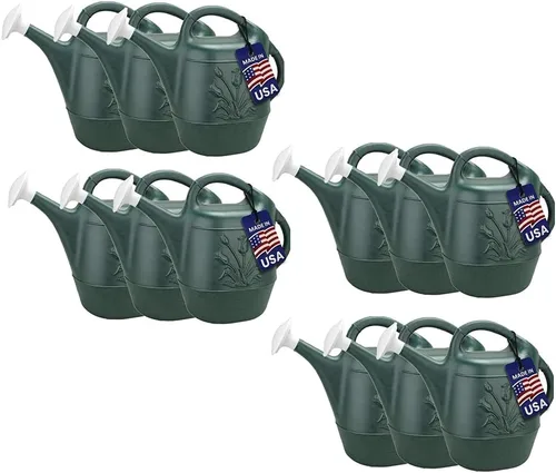 Miniatura 14 de PMU Regadera de 2 galones, regadera de jardín para plantas de interior y exterior, lata de agua de plástico con cabezal de rociador desmontable