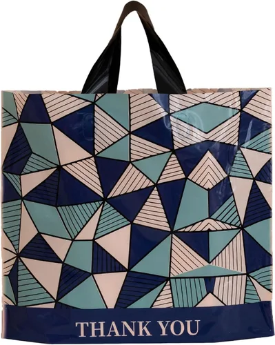 Miniatura 9 de 50 bolsas de plástico de 9.8 x 11.8 pulgadas, bolsas de compras al por menor, bolsas de boutique con asas, hermoso día (más patrones disponibles)
