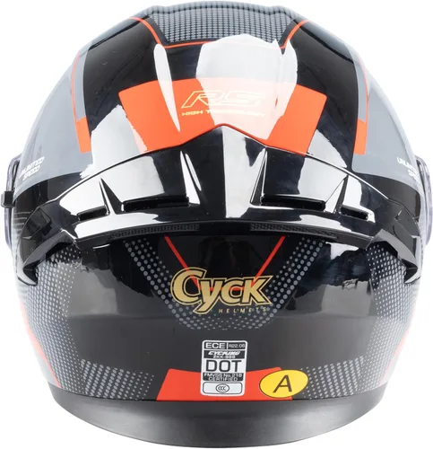 Miniatura 10 de Casco integral para hombres y mujeres adultos con protector solar ahumado Negro Rojo Racing