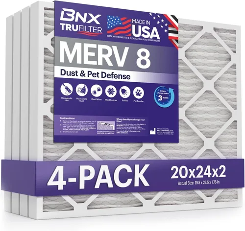 Miniatura 36 de BNX TruFilter - Filtro de aire MERV 8 de 16 x 25 x 1 pulgadas (paquete de 12) – Fabricado en Estados Unidos – Protección contra el polvo