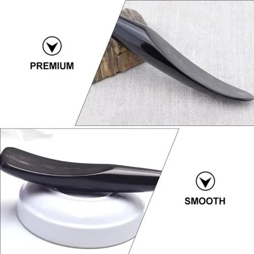 Miniatura 7 de Beaupretty Tabla de raspado de palo de masaje natural de 6.10 pulgadas, varilla de masaje de doble cara, masajeador de acupuntura para aliviar