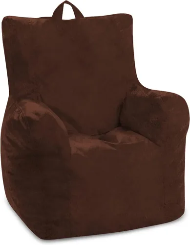 Miniatura 50 de Posh Beanbags - Sillón puff grande, 38 pulgadas, color azul rey sólido Nylon suave - Azul real