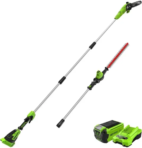 Miniatura 12 de Greenworks Sierra de poste inalámbrica de 40 V y 8 pulgadas, batería de 2.0 Ah y cargador incluidos PS40B210