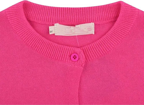 Miniatura 2 de GSVIBK Cárdigan de algodón de manga larga con botones para niñas y bebés, suéter de cuello redondo, suéter de uniforme