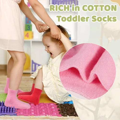 Miniatura 5 de HYCLES Calcetines Antideslizantes para Niños Pequeños, Calcetines de Agarre para Niñas de 1-10 Años Niños Niñas Calcetines para Niños Pequeños