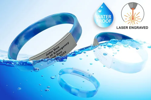 Miniatura 44 de Pulsera de identificación médica personalizada - Pulsera de seguridad para personas mayores grabada personalizada - Alerta de Alzheimer
