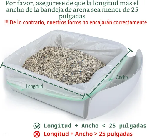 Miniatura 2 de ANWA 40 forros para caja de arena para gatos automáticos para caja de arena y caja de arena robot 4/5, resistente, extra grueso Blanco
