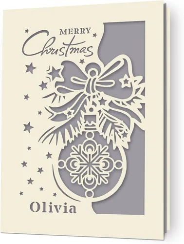Miniatura 7 de EDSG Tarjetas de Navidad personalizadas 2025, tarjetas de felicitación personalizadas, tarjeta de Navidad de papel láser, regalo de Papá Noel