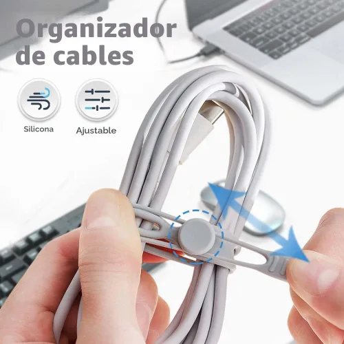 Miniatura 2 de Organizador de Cables, 2026 Actualización de Sujetadores de Cable de Silicona, Organizadores de Cables para Auriculares, Organizadores de Cables