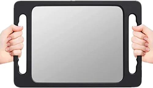 Miniatura 5 de Espejos de doble mango (15.94 x 10.16 pulgadas), espejo de mano grande con asa, espejo de peluquería de mano, espejos de mano de salón, accesorios