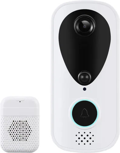 Miniatura 10 de Anillo de timbre inteligente, cámara inalámbrica con control de aplicación TY, visión nocturna por infrarrojos, WiFi de doble banda, timbre de audio