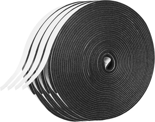 Miniatura 6 de Tira de Sellado Meteorológico para Puertas, Tira de Sellado para Puertas y Ventanas, 1 Pulgada x 1/8 Pulgada x 33 Pies, Cinta de Aislamiento