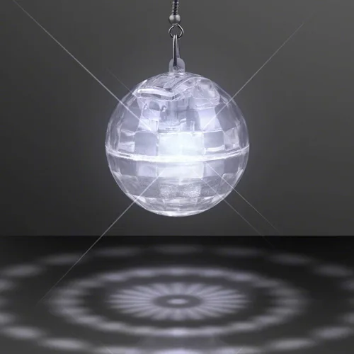 Miniatura 3 de Pendientes de luz LED con bola de discoteca para mujer, Plástico