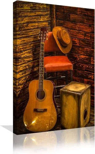 Miniatura 10 de Urttiiyy Arte de pared con música de guitarra, arte abstracto, impresiones en lienzo, arte para decoración del hogar para sala de estar, dormitorio