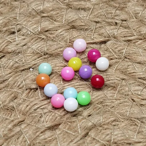Miniatura 3 de Chenkou Craft 3000 unidades, 1 caja, 15 colores, redondas, perlas de imitación, sin agujero, cuentas sueltas sólidas (mezcla, 0.118 pulgadas)