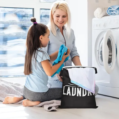 Miniatura 4 de 2 bolsas grandes de viaje para lavandería, lavables, impermeables, para ropa sucia, trajes de baño, ropa de gimnasio, lavandería, piscina, yoga