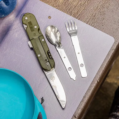 Miniatura 6 de Utensilios de camping 6 en 1 multiherramienta de cocina con estuche de transporte y abridor de botellas