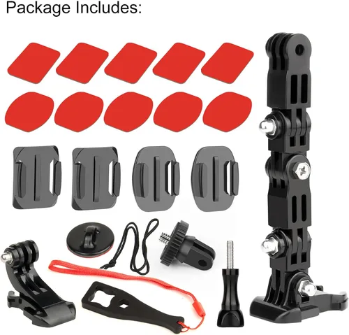 Miniatura 7 de SOONSUN Kits de montaje de barbilla para casco de motocicleta para GoPro Hero 13 12 11 10 9 8 7 6 5 4 Hero Session, AKASO, SJCAM, cámara de acción