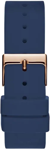 Miniatura 5 de Guess G Twist plata esfera silicona correa señoras reloj W0911L6, Azul, Movimiento de cuarzo