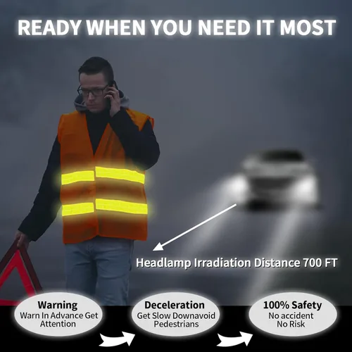 Miniatura 4 de Chaleco de seguridad, chaleco reflectante de alta visibilidad para hombres, trabajo, ciclismo, corredor, topógrafo, voluntario, carretera