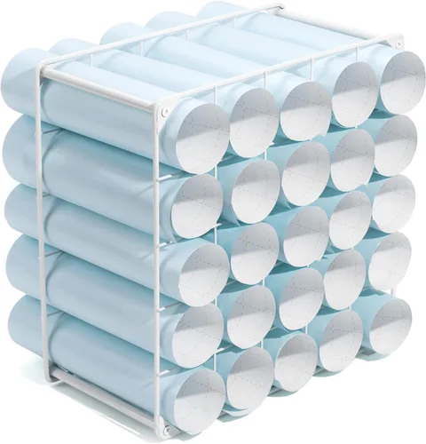 Miniatura 11 de Almacenamiento de rollos de vinilo de 20 agujeros para sala de manualidades, soporte de rollo de vinilo para hasta 20 rollos de vinilo