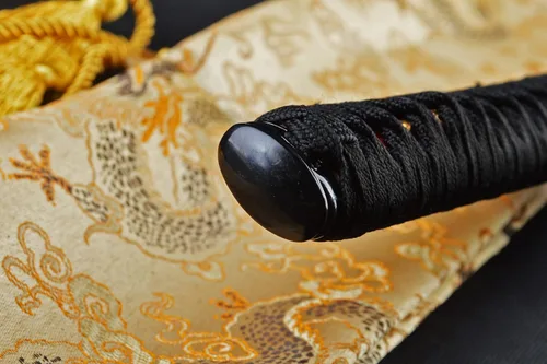 Miniatura 7 de Dragón rojo grabado SAYA - Espada guerrera katana japonesa de Damasco con hoja de acero doblada