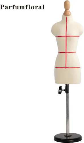 Miniatura 2 de Maniquí de forma de vestido femenino (no para adultos) Vestido corto de costura en miniatura directamente en el cuerpo en el interior, maniquí