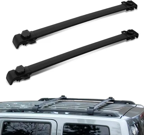 Miniatura 8 de DNA Motoring PT-ZTL-8082 Par de Barras Transversales de Aluminio para Portaequipajes de Techo de Automóvil Compatibles con Jeep Patriot 07-17, Negro