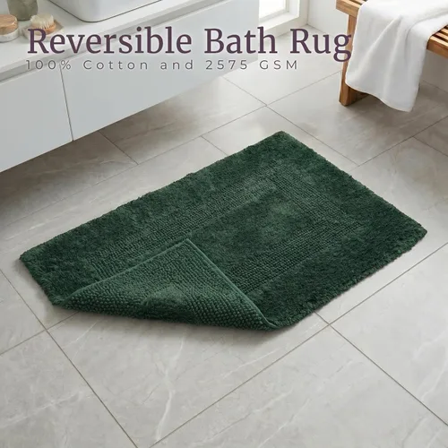 Miniatura 5 de Lavish Home Bathroom Rugs Set - 2-Piece Cotton Bathroom Mat Set, Machine Washable Standard & Large Bath Mats for Washroom, Kitchen, or Laundry Room