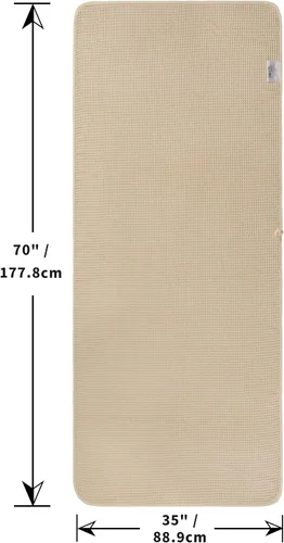 Miniatura 2 de POLYTE Sábanas de baño de microfibra de secado rápido de 430 GSM sin pelusas, 70 x 35 pulgadas, juego de 2 (tejido gofre)