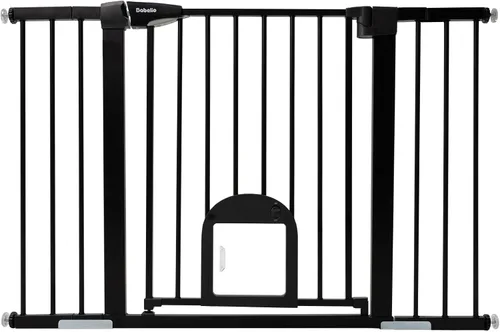 Miniatura 10 de Babelio Puerta de bebé mejorada de 36 pulgadas de alto con puerta para gato, puerta de perro duradera de 29 a 43 pulgadas de cierre automático