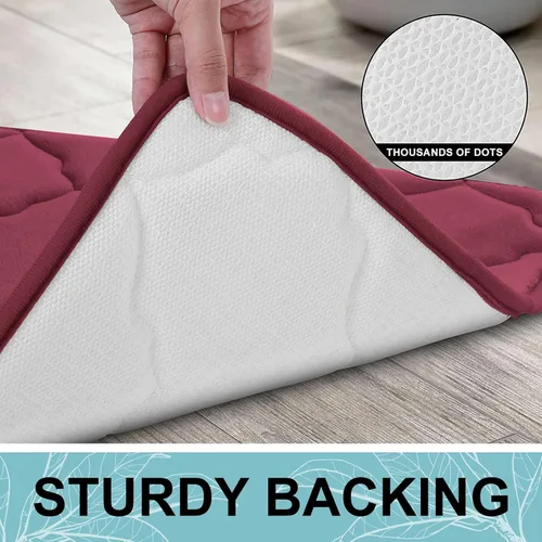 Miniatura 5 de OLANLY Alfombra de Baño de Espuma Viscoelástica de 24 x 16 pulgadas, Ultra Suave y Absorbente, Alfombras de Baño Antideslizantes, Cómodas, Lavables