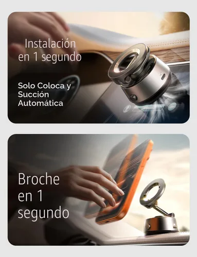 Miniatura 5 de LISEN Soporte de teléfono con succión 2026 Auto Vacuum 3.0, soporte magnético ajustable 360 para tablero de automóvil, accesorios Magsafe