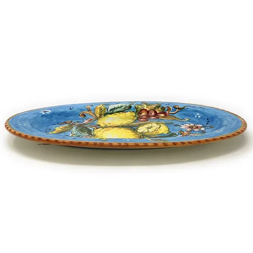 Miniatura 4 de CERAMICHE D'ARTE PARRINI - Placa ovalada pequeña de cerámica italiana para colgar Limones Amalfi pintados a mano Hecho en ITALIA Toscana Florencia