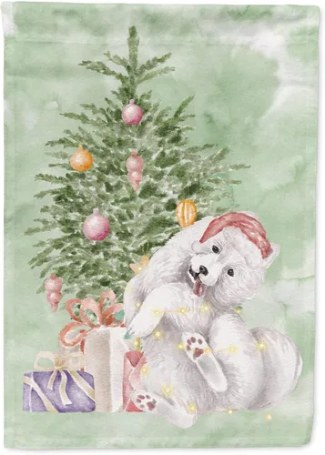 Miniatura 24 de Caroline's Treasures CK8213GF Bulldog Inglés #2 Regalos de Navidad y árbol de jardín Bandera de buzón Bandera decorativa para patio exterior, patio