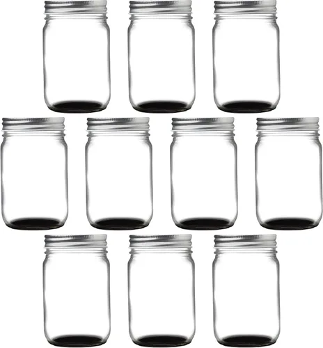 Miniatura 26 de DISCOUNT PROMOS Tarros de vidrio decorativos personalizados de 12 onzas, juego de 50 unidades, tarros de vidrio para avena durante la noche, dulces