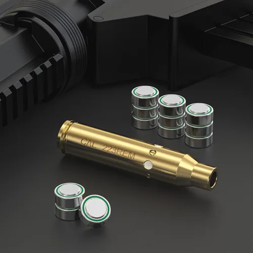 Miniatura 6 de EZshoot Bore Sight Láser 9mm/ 223 5.56mm/ 30-06/25-06/270 /300BLK 7.62x35mm/ 6.5CM/ 12 Calibre de Calibre Rojo Láser Boresighter con Baterías Extras