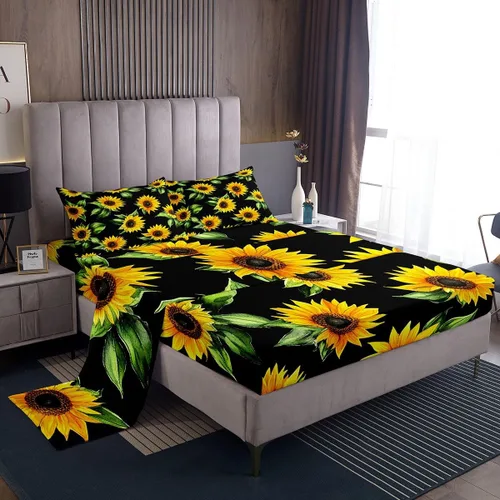 Miniatura 33 de Feelyou Juego de sábanas para niños con diseño de aguacate, ropa de cama bonita con frutas para niños y niñas, 1 sábana encimera y 1 sábana bajera