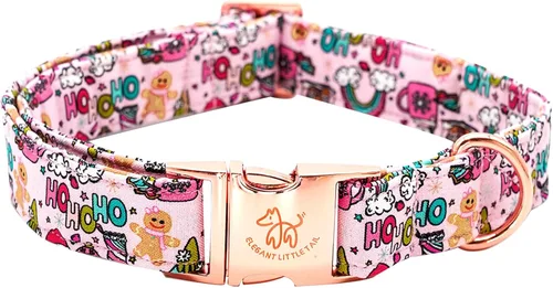 Miniatura 19 de Elegant Little Tail - Collar para perro de otoño, collar floral naranja duradero para perros medianos, ajustable para mascotas macho o hembra